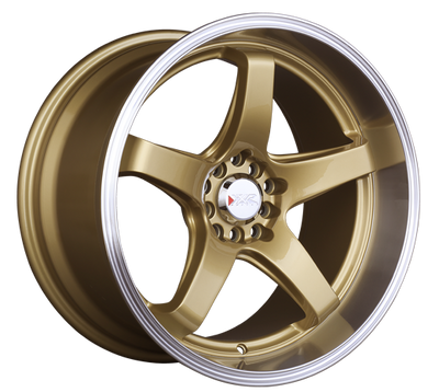 XXR 555 Wheel Hyper Gold / Machined Lip 18x8.5 +35 5x100,5x114.3