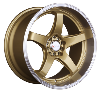 XXR 555 Wheel Hyper Gold / Machined Lip 18x8.5 +25 5x100,5x114.3