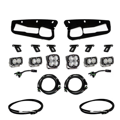 Baja Designs Ford Squadron Pro/Dual S2 Sport Steel Bumper Fog Pocket Light Kitw/Upfitter