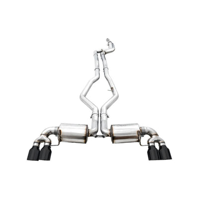 AWE Tuning 2019+ BMW M340i (G20) Non-Resonated Touring Edition Exhaust - Quad Diamond Black Tips