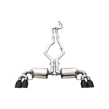 AWE Tuning 2019+ BMW M340i (G20) Non-Resonated Touring Edition Exhaust - Quad Diamond Black Tips