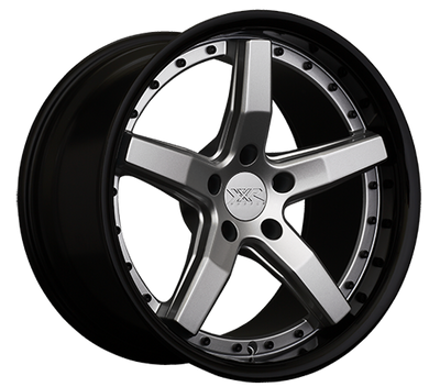 XXR 569 Wheel Silver / Gloss Black Lip 20x9 +20 5x4.5