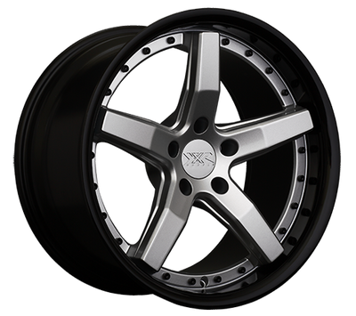 XXR 569 Wheel Silver / Gloss Black Lip 18x10 +35 5x100