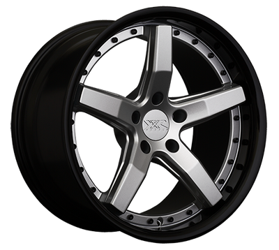 XXR 569 Wheel Silver / Gloss Black Lip 18x8.5 +38 5x108