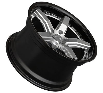 XXR 569 Wheel Silver / Gloss Black Lip 18x8.5 +38 5x100