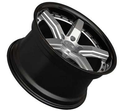 XXR 569 Wheel Silver / Gloss Black Lip 18x10 +35 5x100