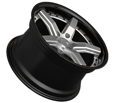 XXR 569 Wheel Silver / Gloss Black Lip 18x8.5 +38 5x108
