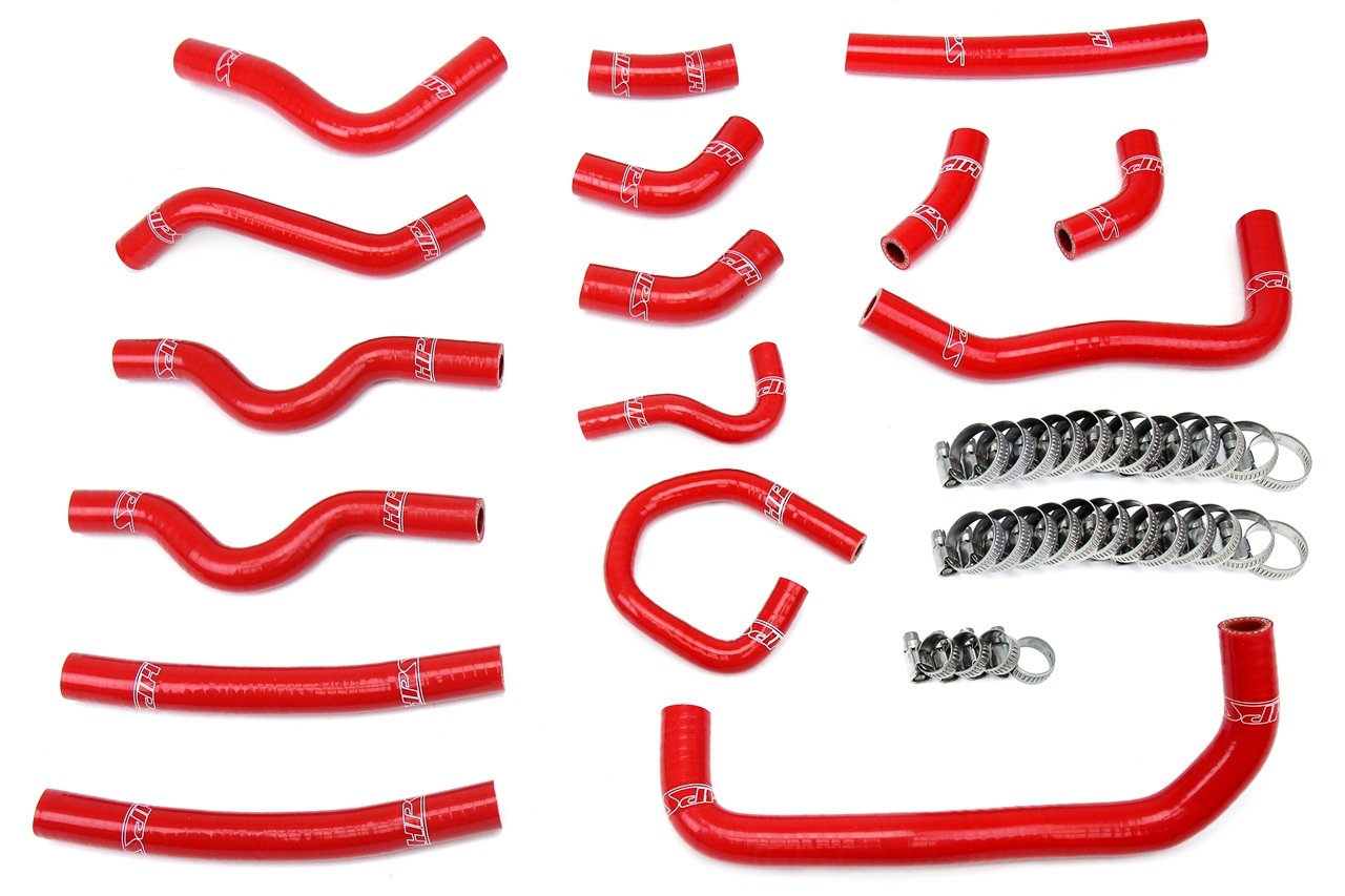 HPS Performance HPS Reinforced Silicone Heater Hose Kit Complete 16pcs Set, Lexus 98-02 LX470 4.7L V8 J100, 57-1913