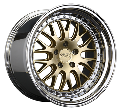 XXR 570 Wheel Hyper Gold / Platinum Lip 18x8.5 +35 5x120