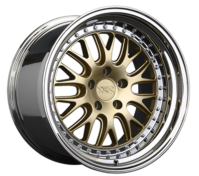 XXR 570 Wheel Hyper Gold / Platinum Lip 18x8.5 +35 5x112