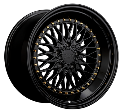 XXR 576 Wheel Black / Gold Rivets 18x9 +30 5x120