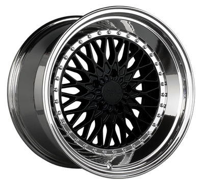 XXR 576 Wheel Black / Platinum Lip 18x10.5 +25 5x4.5