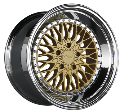 XXR 576 Wheel Hyper Gold / Platinum Lip 18x9 +30 5x4.5