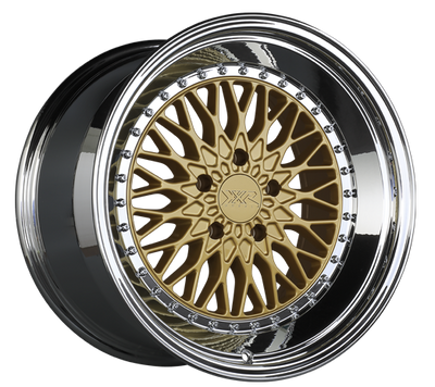 XXR 576 Wheel Hyper Gold / Platinum Lip 18x10.5 +25 5x4.5