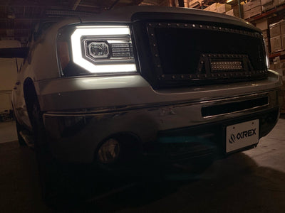 AlphaRex 07-13 GMC Sierra PRO-Series Halogen Projector Headlights Jet Black