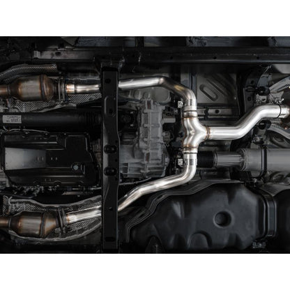 AWE 0FG Exhaust for 3rd Gen Toyota Tundra - Dual Chrome Silver Tips