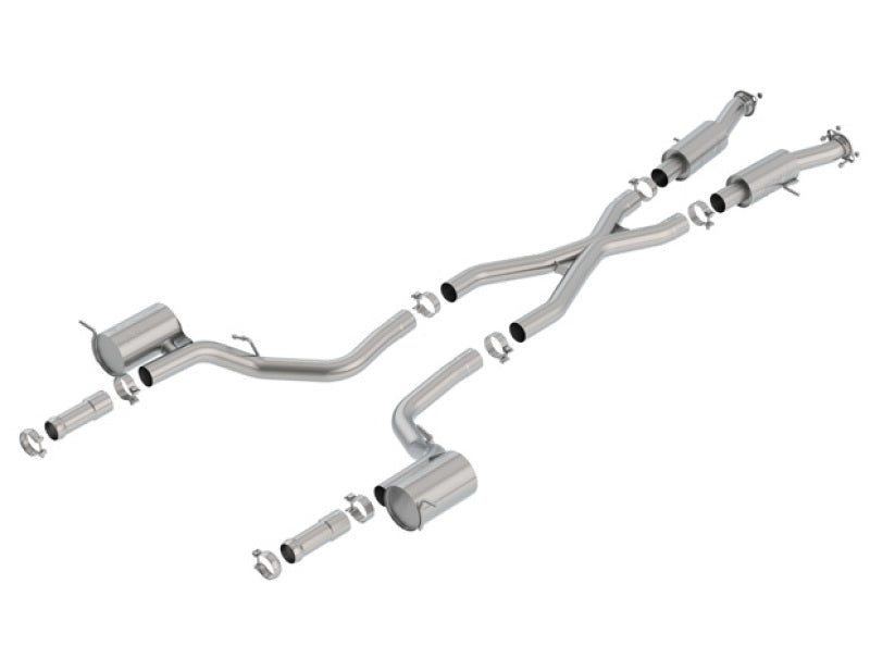 Borla 2018+ Jeep Grand Cherokee TrackHawk 6.2L V8 AWD 3in S-Type CatBack Exhaust (Uses Factory Tips) 140755