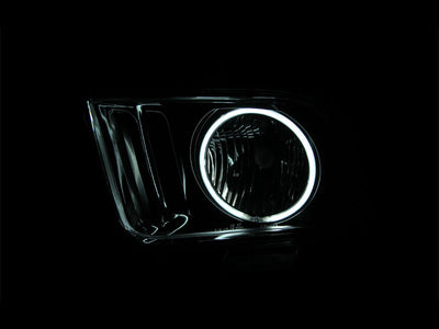 Anzo 2005-2009 Ford Mustang Crystal Headlights w/ Halo Black (CCFL)