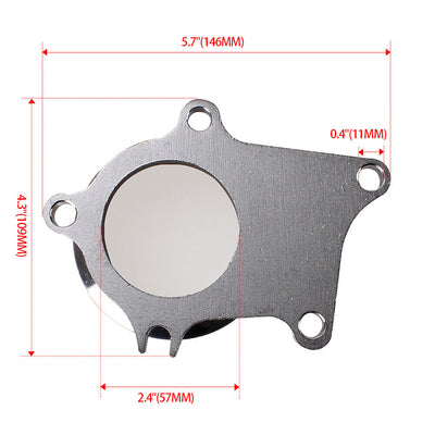 Fit T3 T4 Turbo Exhaust Down Pipe 5 Bolt Flange to 3 Inch 76mm V-Band Adapter