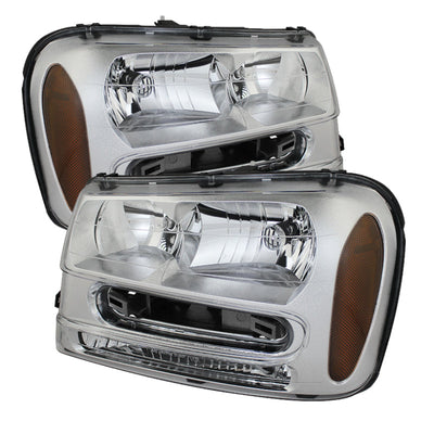 SPYDER Xtune Chevy Trailblazer 02-09 Crystal Headlights Chrome HD-JH-CTB02-AM-C 9023545