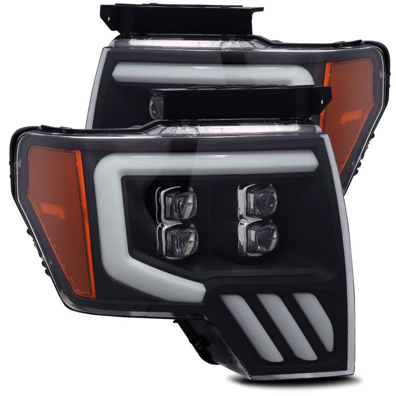 AlphaRex 09-14 Ford F150 NOVA-Series LED Projector Headlights Black
