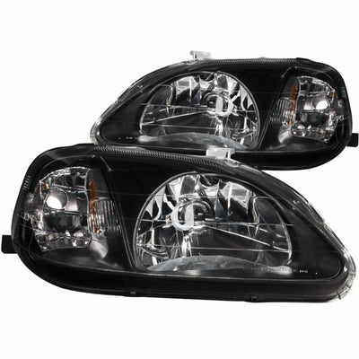 Anzo 1999-2000 Honda Civic Crystal Headlights Black