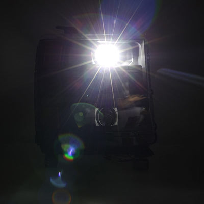 AlphaRex 16-18 Chevrolet Silverado 1500 LUXX-Series LED Projector Headlights Black