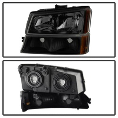 SPYDER Xtune Chevy Silverado 2500HD 03-06 Crystal Headlights w/ Bumper Lights HD-JH-CSIL03-AM-BSM-SET 9030253