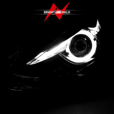Anzo Projector Headlights With Halo Black w/Amber 14-17 Mazda 3