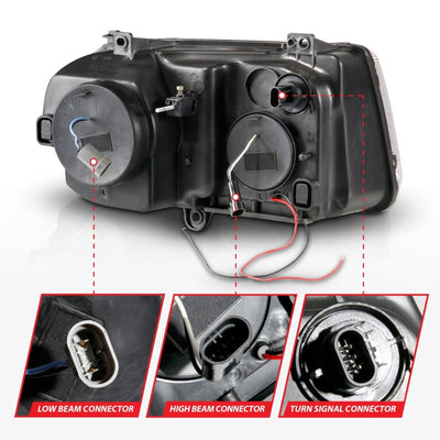 Anzo 2005-2010 Chrysler 300C Projector Headlights w/ Halo Black (CCFL) G2