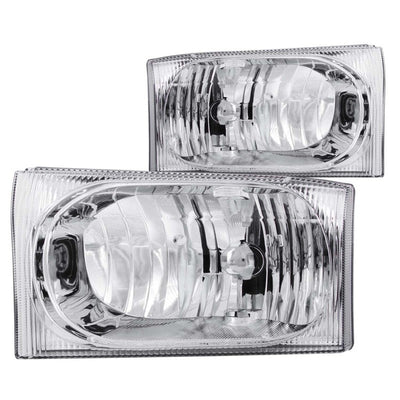 Anzo 2000-2004 Ford Excursion Crystal Headlights Chrome 2pc
