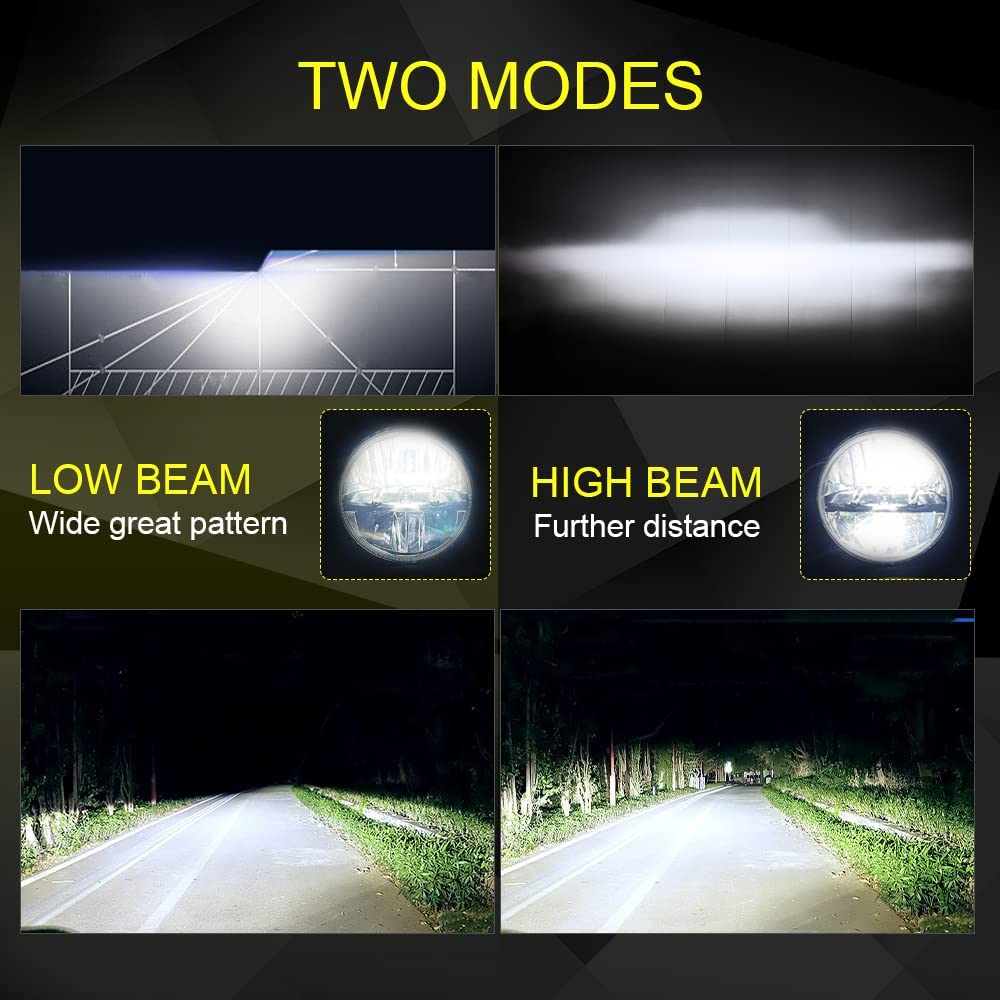 7 Inch LED Headlight Round Dot Approved