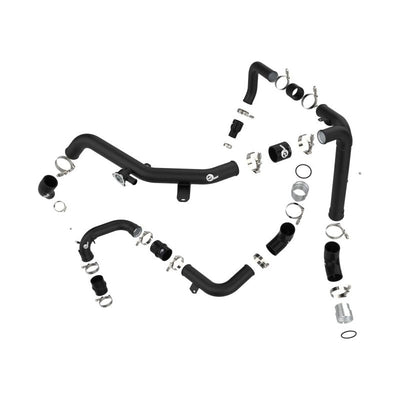aFe 21-23 Ford Bronco V6-2.7Ltt BladeRunner Alum Hot &amp; Cold Charge Pipe Kit - Black