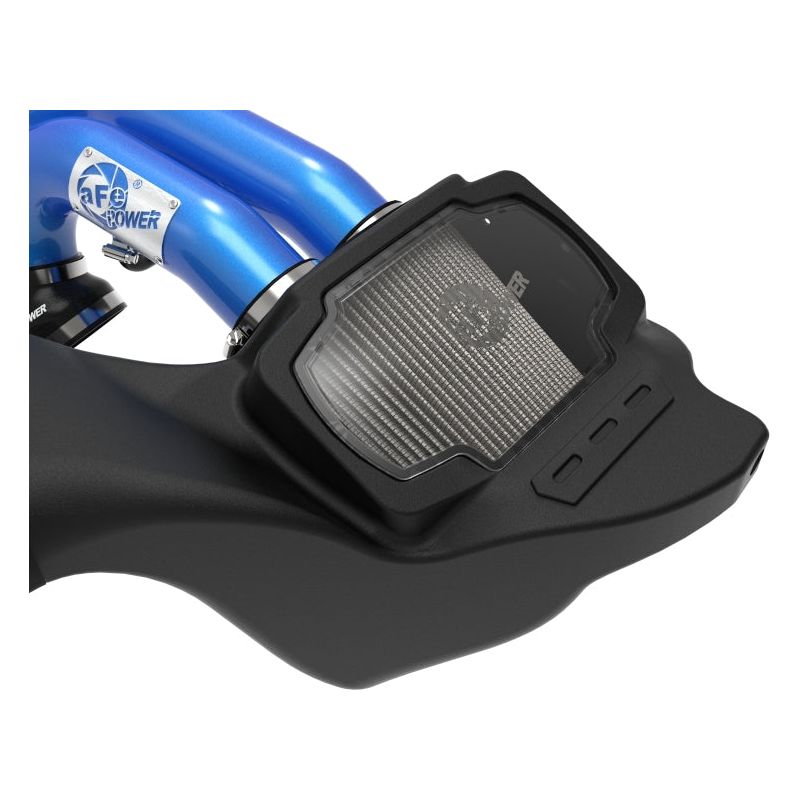 aFe 21-22 Ford F-150 Raptor V6-3.5L(tt) Momentum XP Cold Air Intake System Blue w/ Pro Dry S Filter