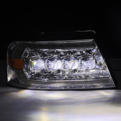 AlphaRex 04-08 Ford F150 / 06-08 Lincoln Mark LT NOVA-Series LED Projector Headlights Chrome