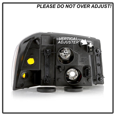 SPYDER xTune 02-09 GMC Envoy OEM Style Headlights - Black (HD-JH-GEN02-AM-BK) 9042652