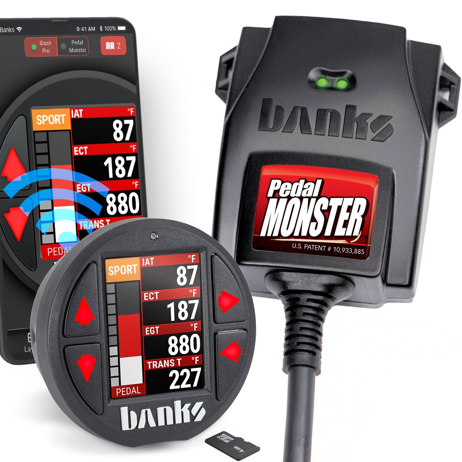 Banks Power Pedal Monster Kit Molex MX64 6 Way With iDash Data Pro 64313-P