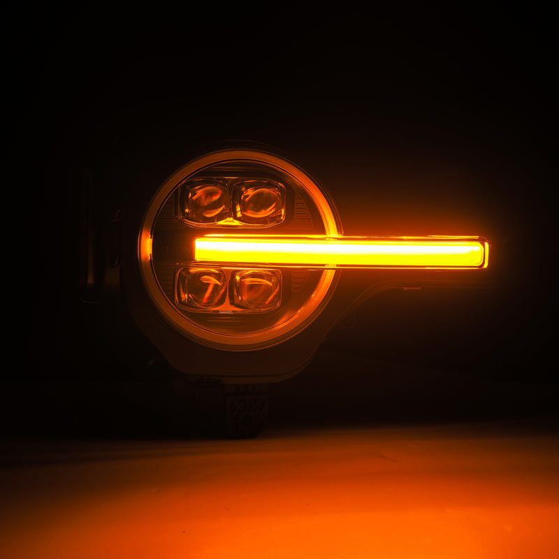 AlphaRex 21-23 Ford Bronco / 22-23 Bronco Raptor NOVA-Series LED Projector Headlights Black