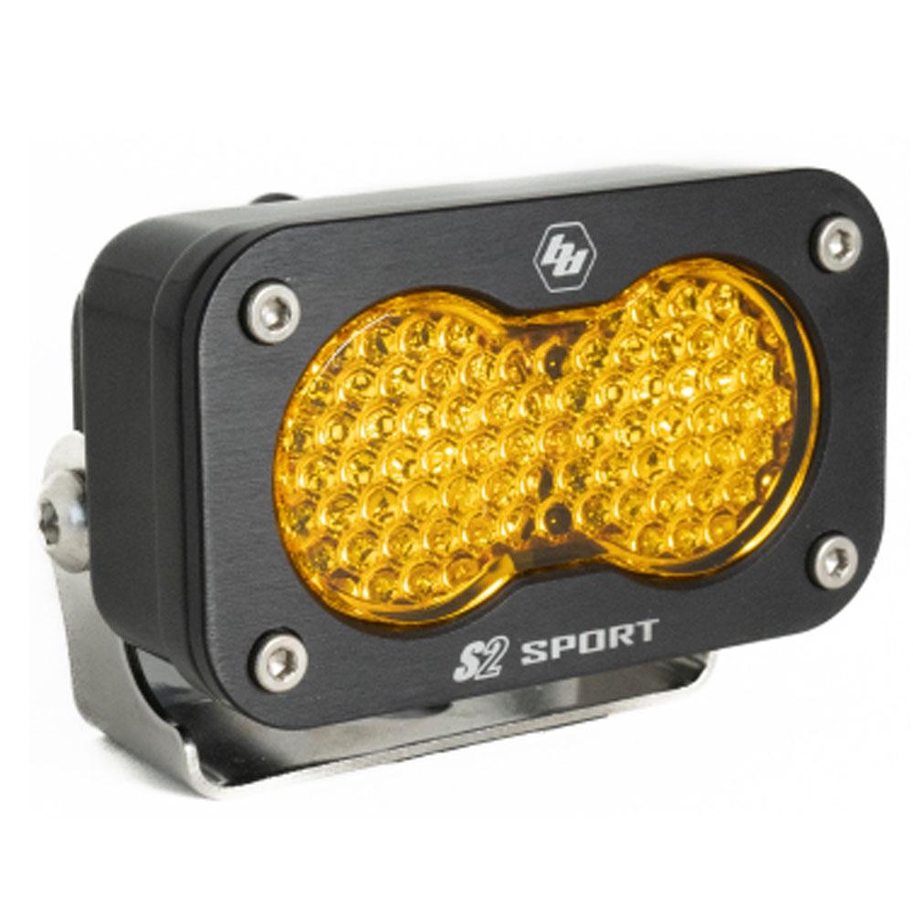 Baja Designs S2 Sport Black LED Auxiliary Light Pod - Amber Work/Scene