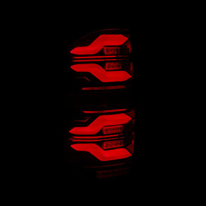 AlphaRex 14-21 Toyota Tundra LUXX-Series LED Tail Lights Black-Red
