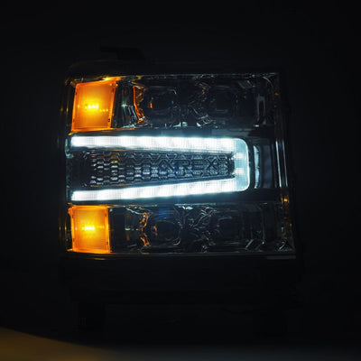 AlphaRex 16-18 Chevrolet Silverado 1500 NOVA-Series LED Projector Headlights Chrome