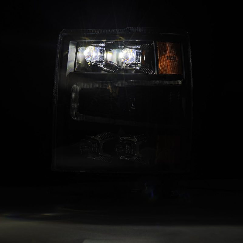 AlphaRex 14-15 Chevrolet Silverado NOVA-Series LED Projector Headlights Black