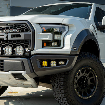Baja Designs 17-18 F-150 Raptor Fog Light & Sportsmen Fog Pocket Kit - Amber