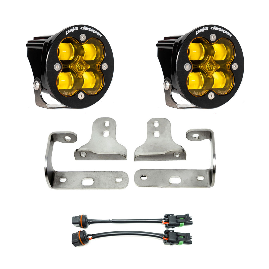 Baja Designs Jeep JL/JT Squadron-R SAE Fog Pocket Light Kit - Amber