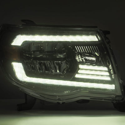 AlphaRex 05-11 Toyota Tacoma LUXX-Series LED Crystal Headlights Black