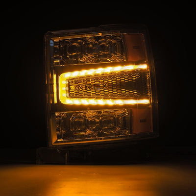 AlphaRex 14-15 Chevrolet Silverado NOVA-Series LED Projector Headlights Chrome