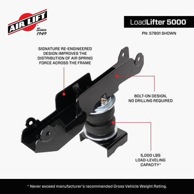 Air Lift 19-24 Mercedes Sprinter 2500 Loadlifter 5000 Air Spring Kit 57802