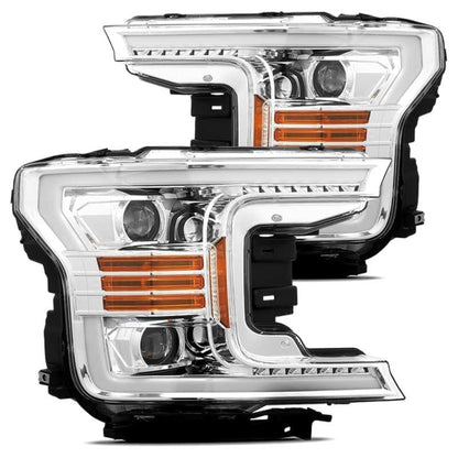 AlphaRex 18-20 Ford F150 PRO-Series Halogen Projector Headlights Chrome