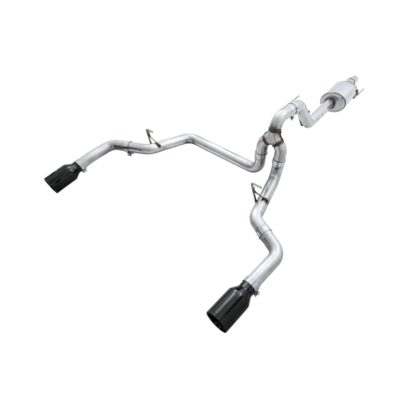 AWE Tuning 2015+ Ford F-150 0FG Dual Exit Performance Exhaust System w/5in Diamond Black Tips