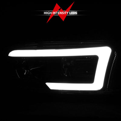 Anzo 99-17 GMC Sierra/Denali Headlights Black Amber (w/C Light Bars) 111522